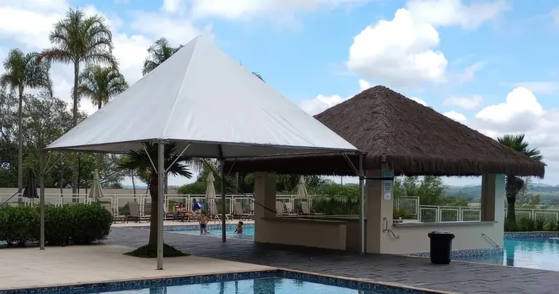Tenda 6x6 branca com calha
